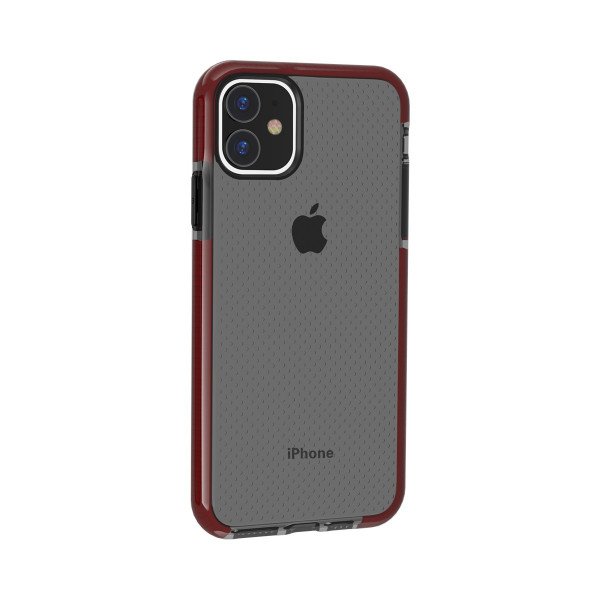 Wholesale iPhone 11 (6.1in) Mesh Armor Hybrid Case (Red)